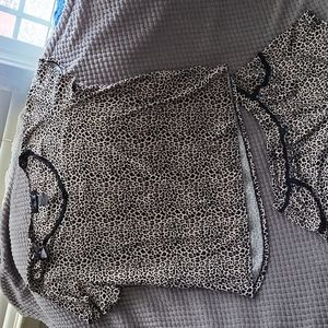 Renée Rofé sleepwear leopard pajamas size large